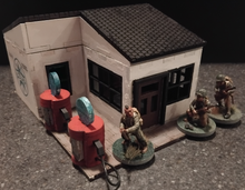 Load image into Gallery viewer, 1930s-1940s French Gas Station Model
