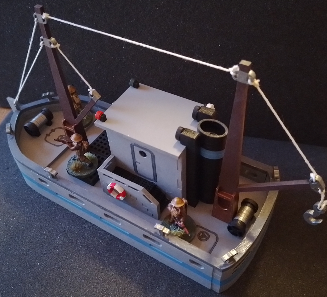 Wooden Fishing Trawler 64 NMB17 Unpainted N Gauge Scale Langley Models Kit