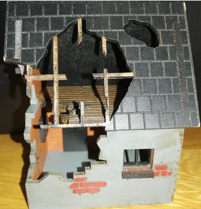 Ruined house 28mm MDF