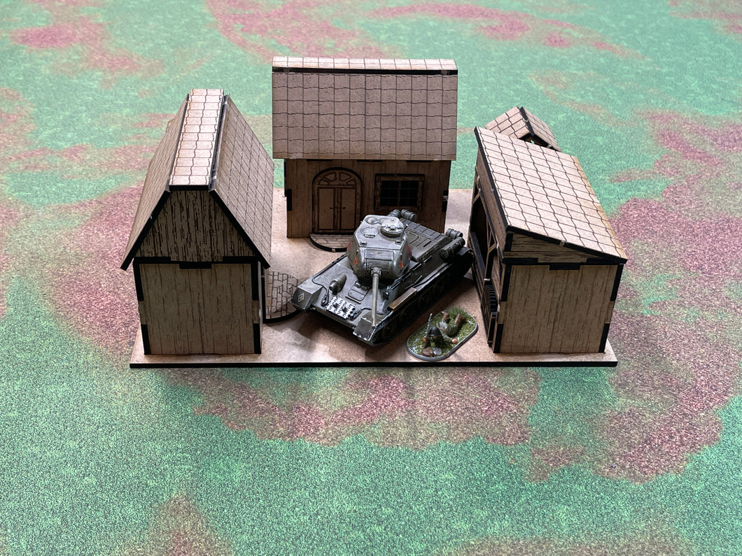 2 set bundle  -  Russian Farm and Two Story Rural House