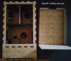 Old West Sheriff's Office and Jail for tabletop gaming